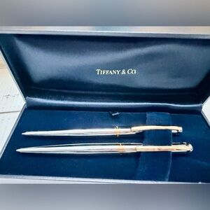 Tiffany & Co. Silver Pen + Mechanical Pencil Gift Set